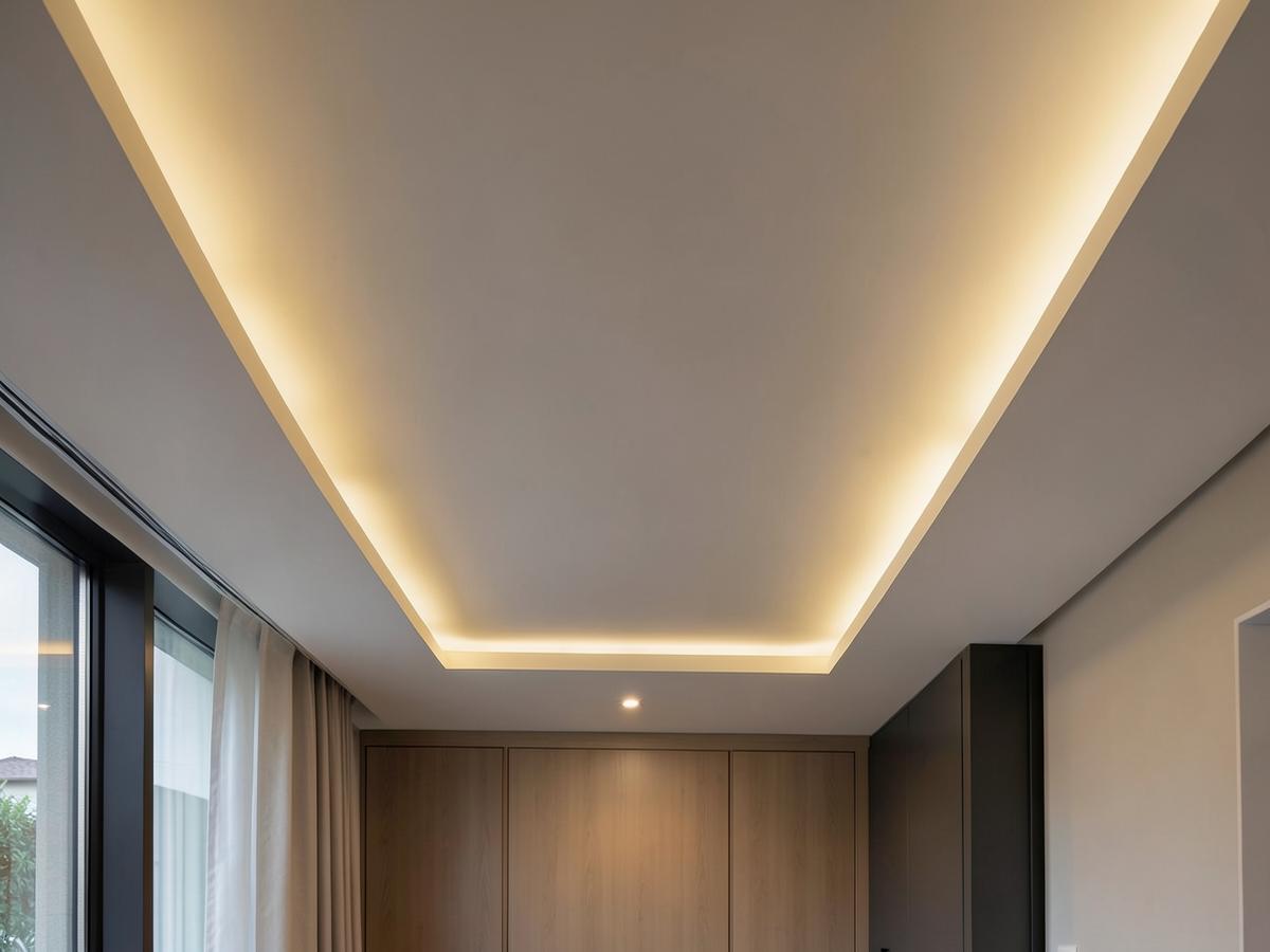 False ceiling with cove lighting